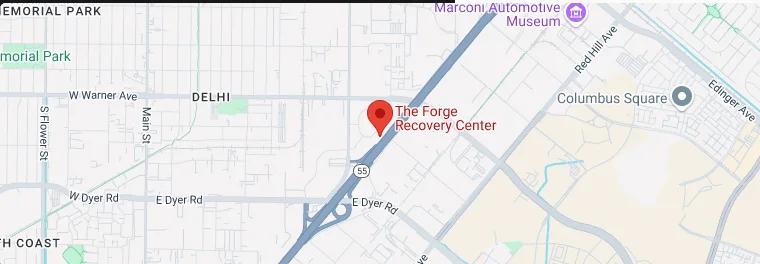 The Forge Recovery Center Map
