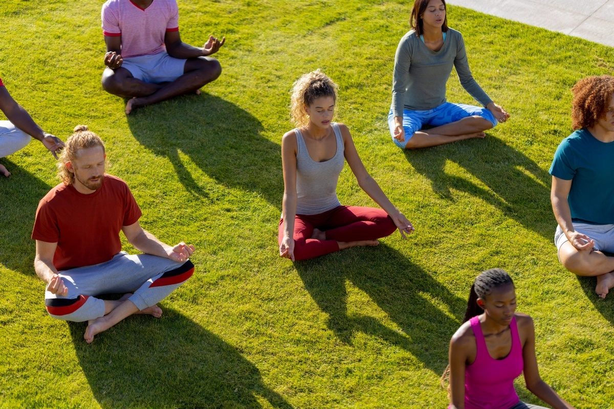 A woman practicing yoga as a way to cope with depression. 