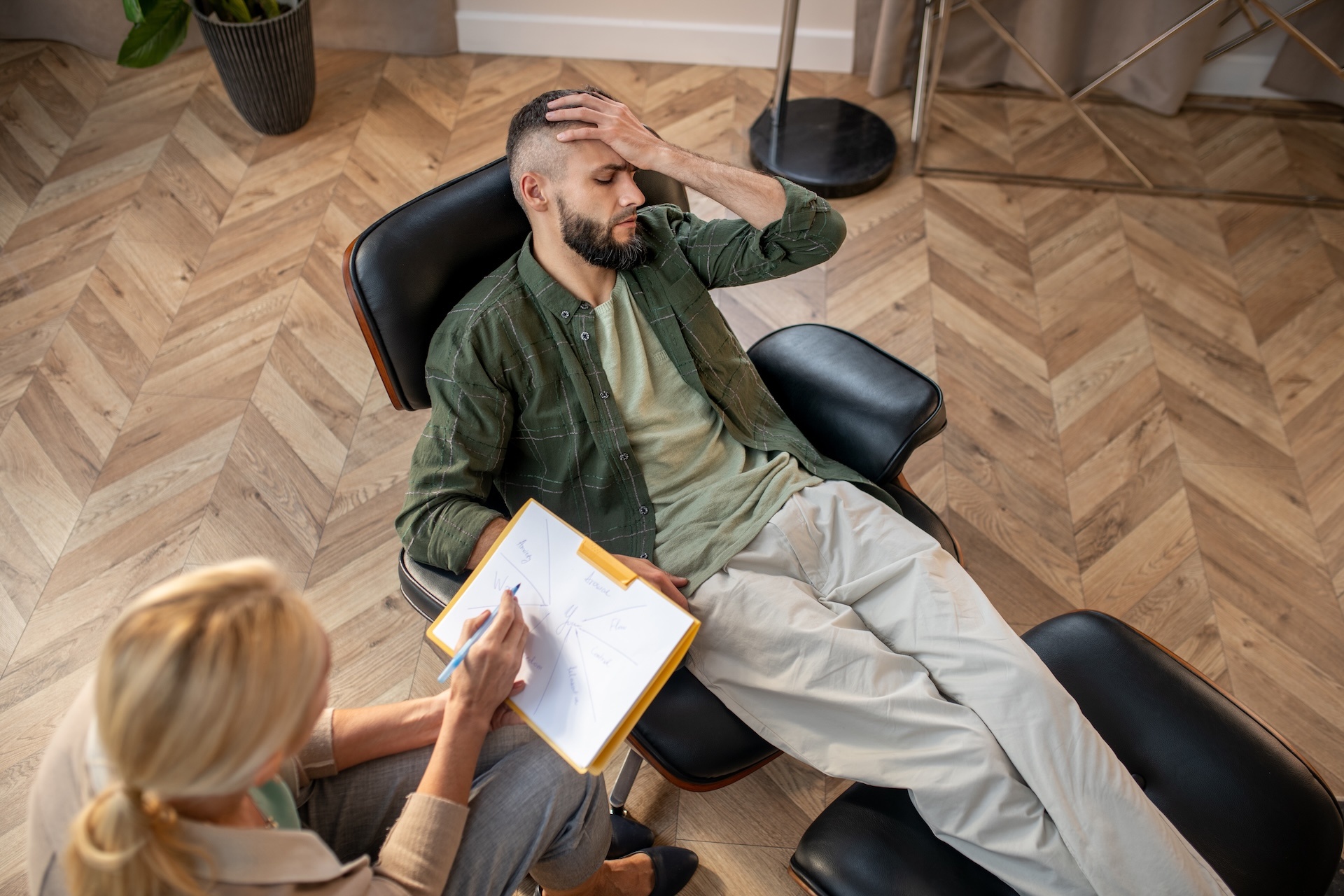 dpression rehab: male patient getting treatment for depression dpression rehab: male patient getting treatment for depression