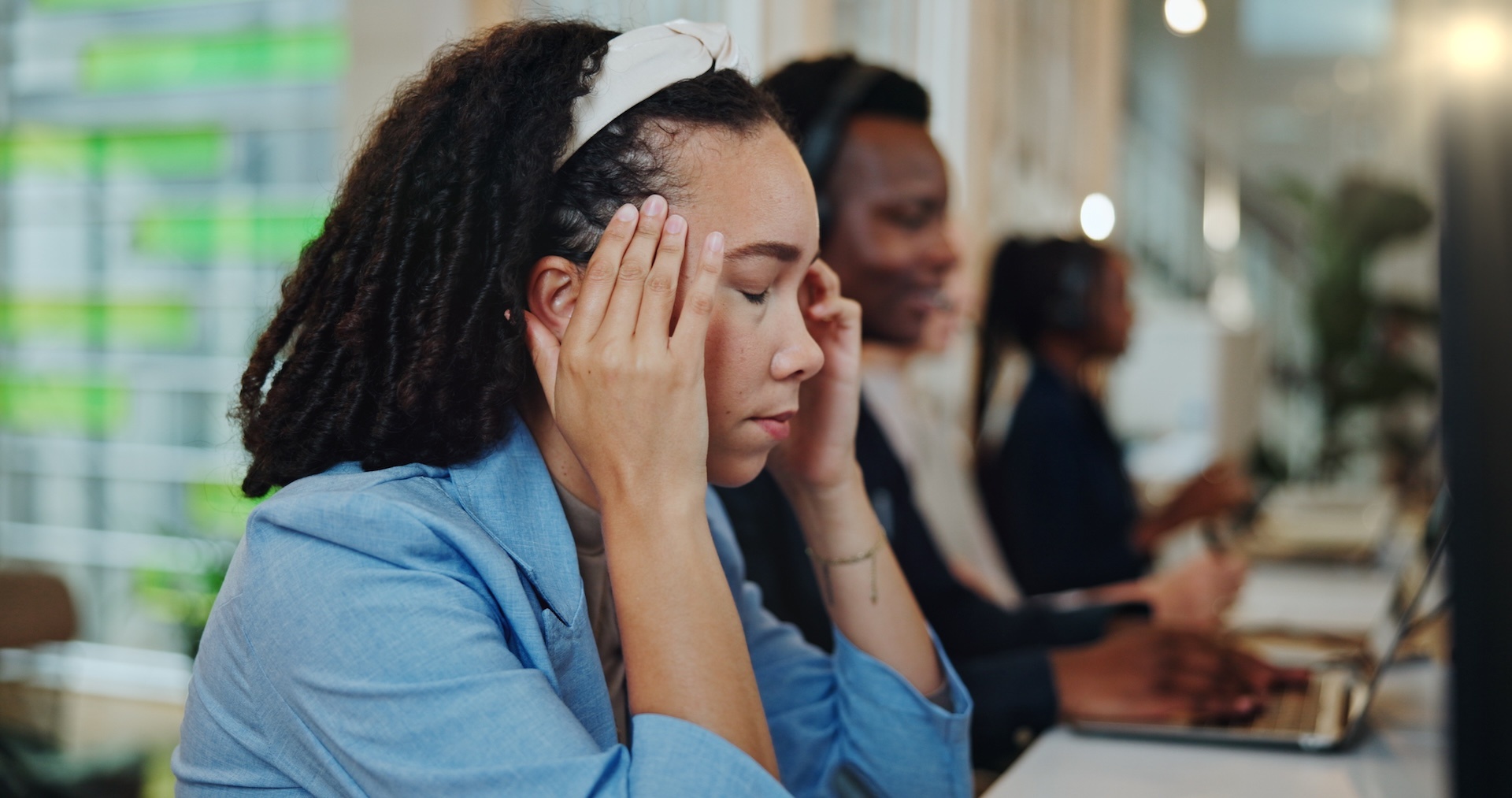 call-center-woman-and-consultant-with-headache-of-2024-11-15-03-49-21-utc